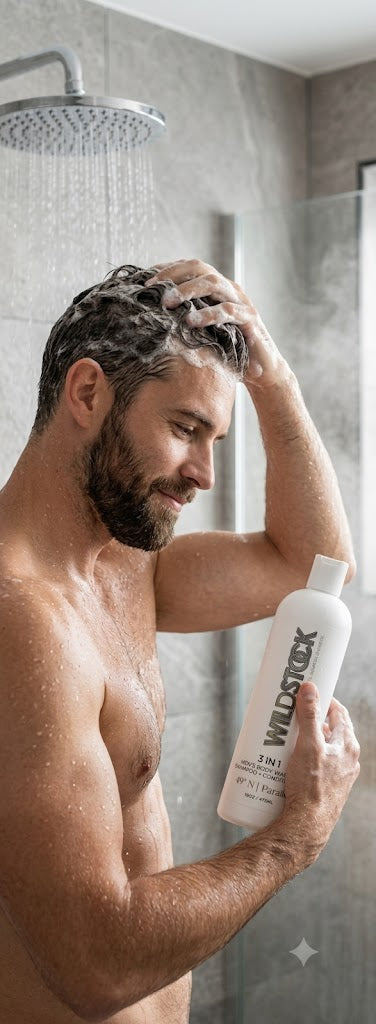 WILDSTOCK 3 in 1 Body Wash, Shampoo, and Conditioner